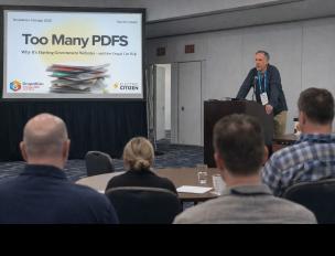 Dan presenting at DrupalCon